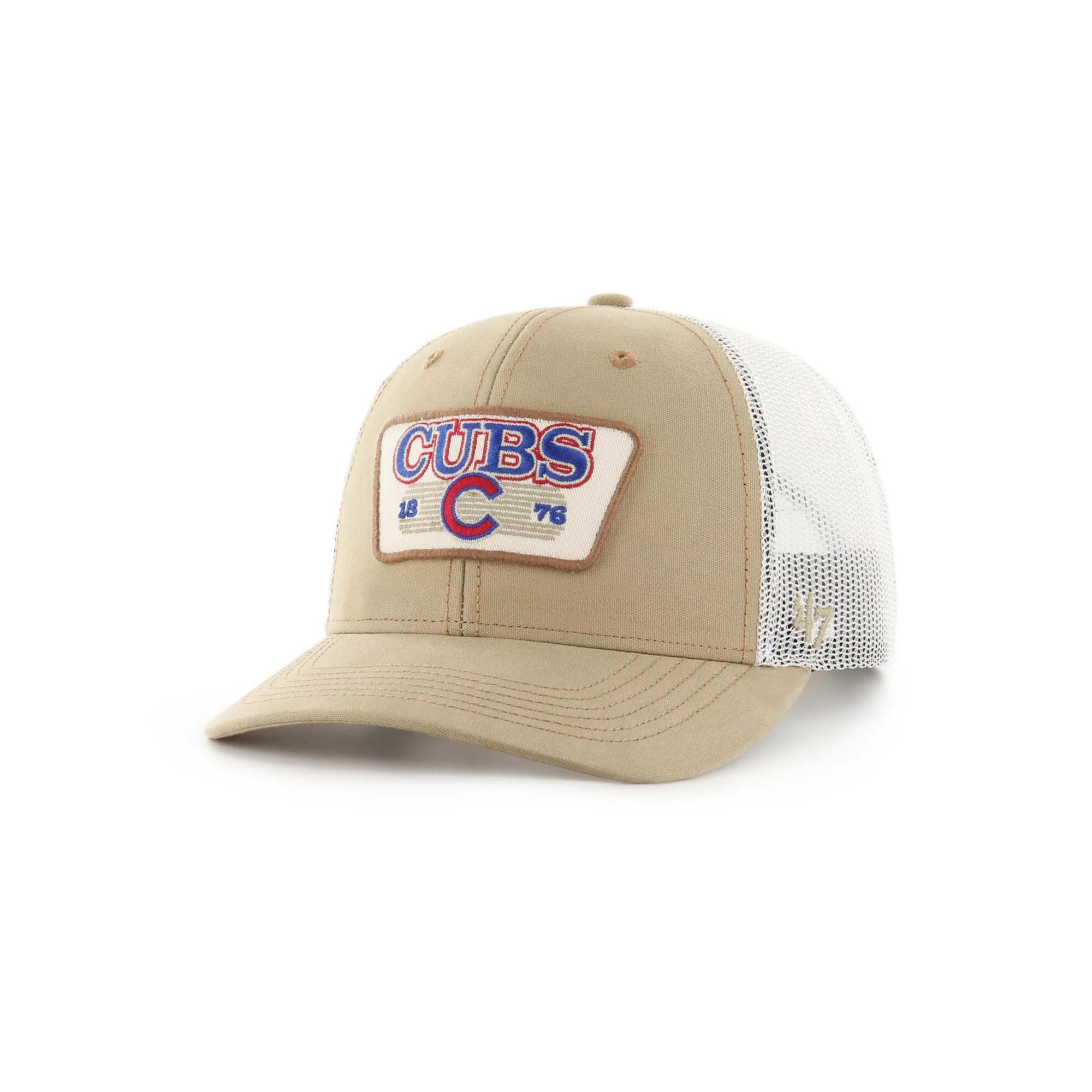 Men's '47 Khaki Chicago Cubs Ridgewood Trucker Adjustable Hats, Beig K Product Image