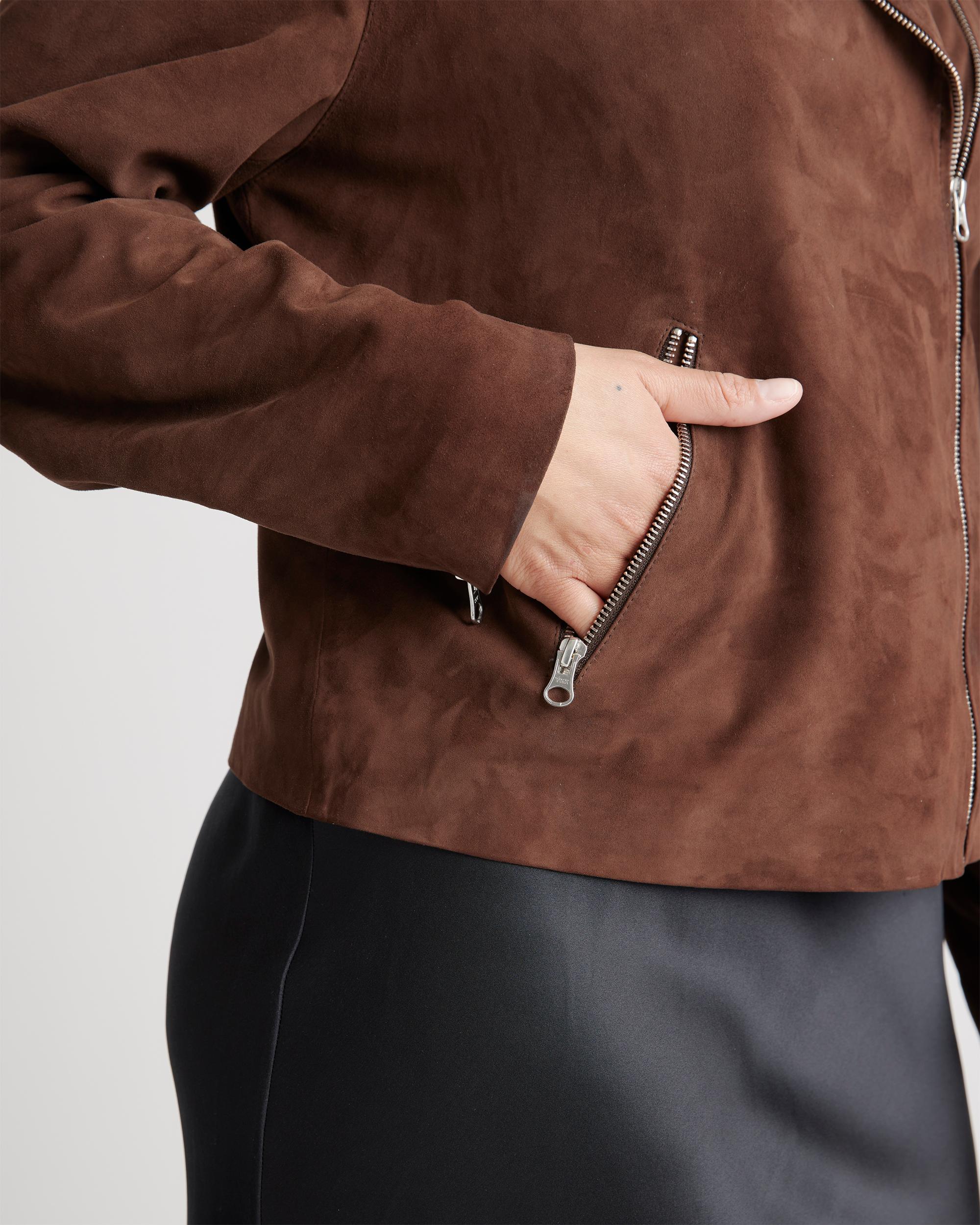 Quince | Women's 100% Suede Biker Jacket Leather Product Image