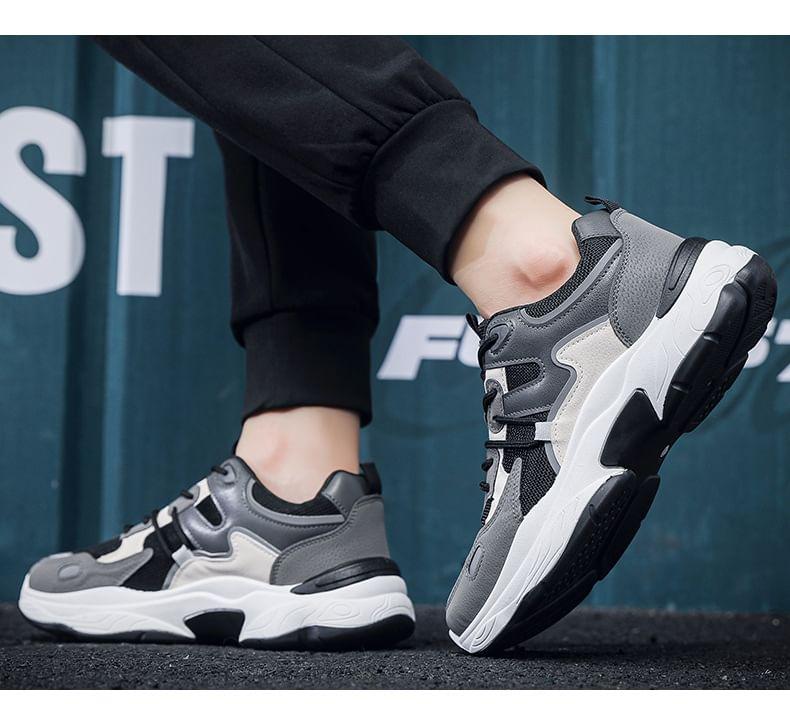 Color Block Platform Sneakers Product Image