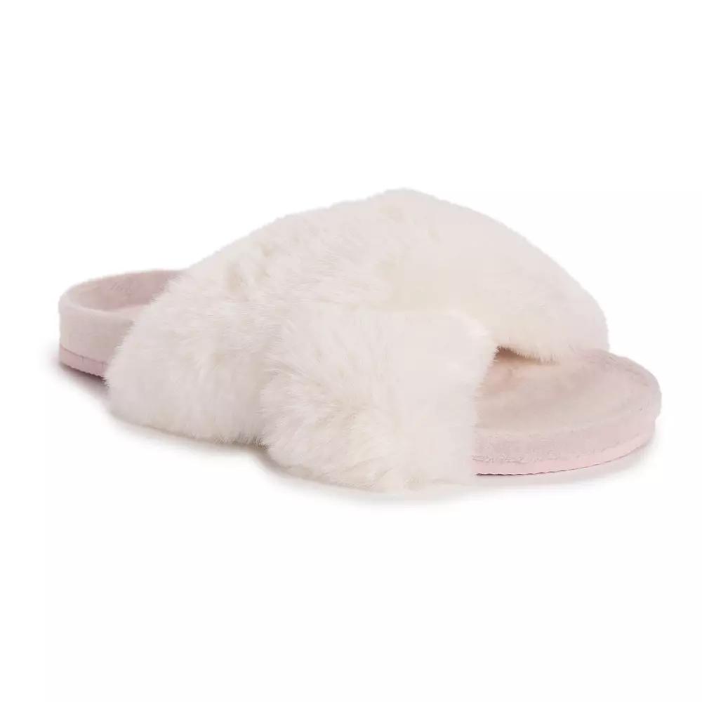MUK LUKS Hydrangea Criss-Cross Women's Slide Slippers,  Product Image