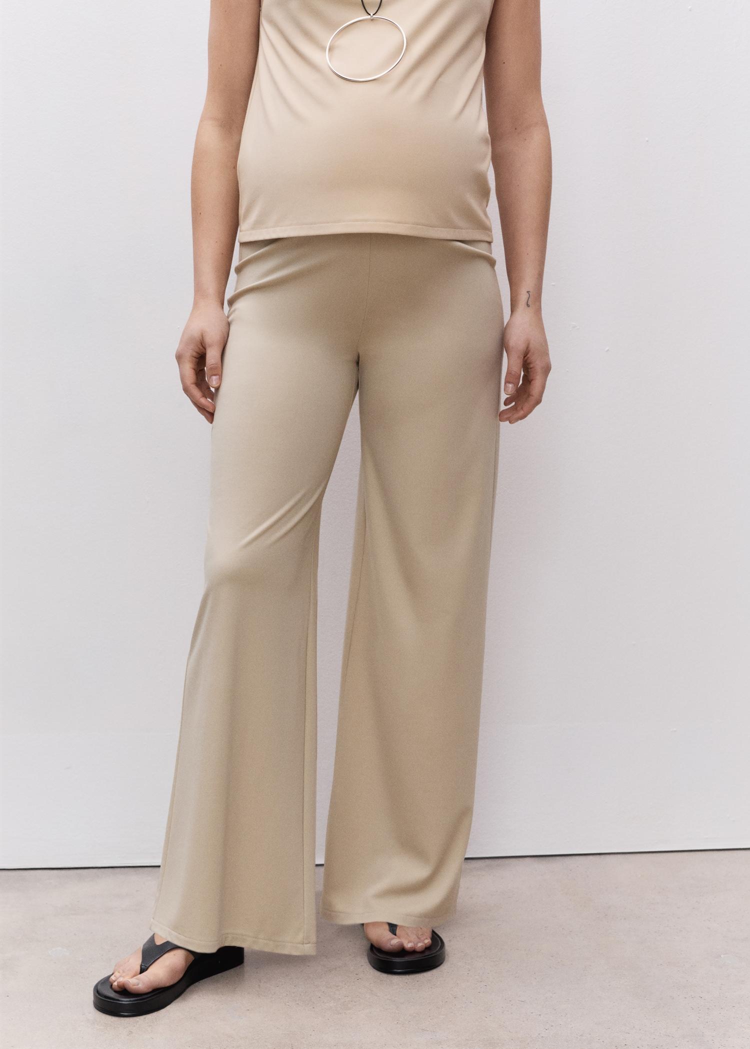 Draped neck sleeveless t-shirt - Women | MANGO USA Product Image