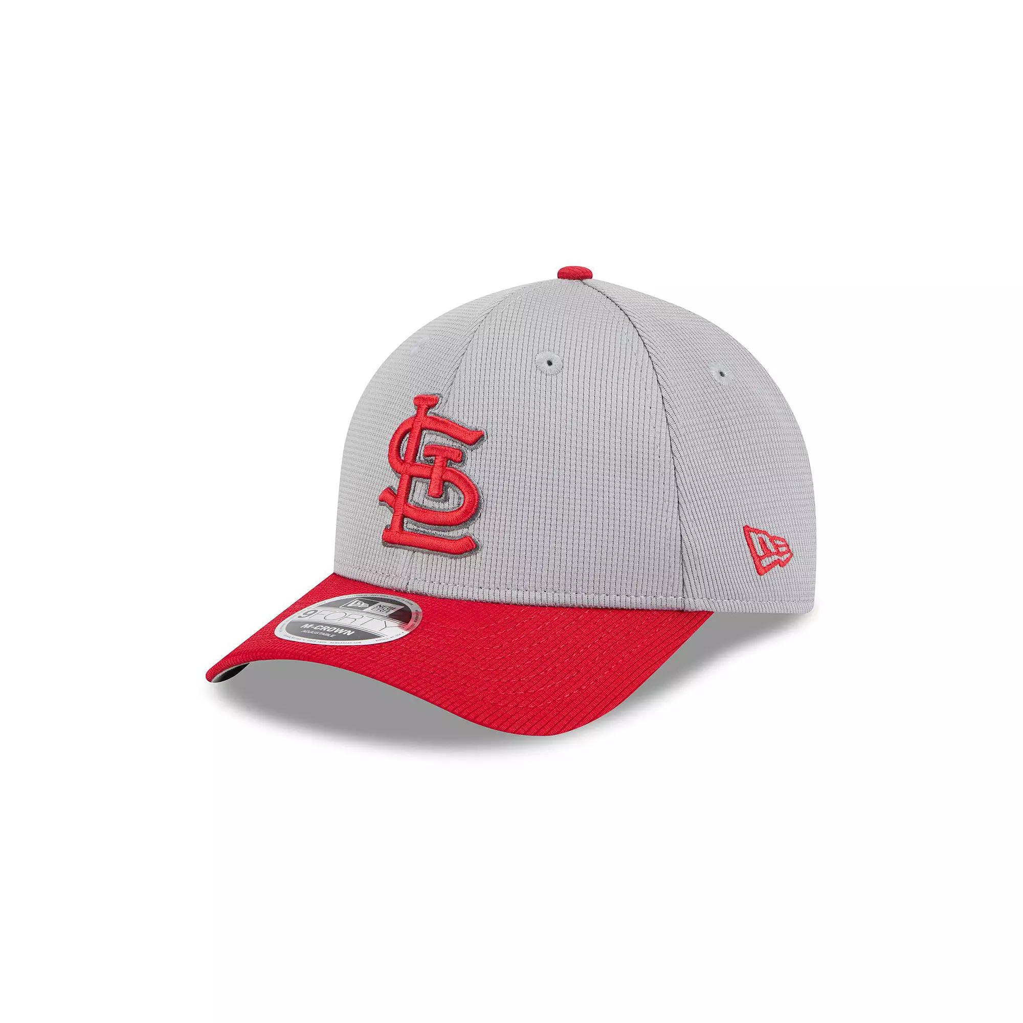 Mens New Era Gray/Red St. Louis Cardinals 2025 Batting Practice 9FORTY M-Crown Adjustable Hat Product Image