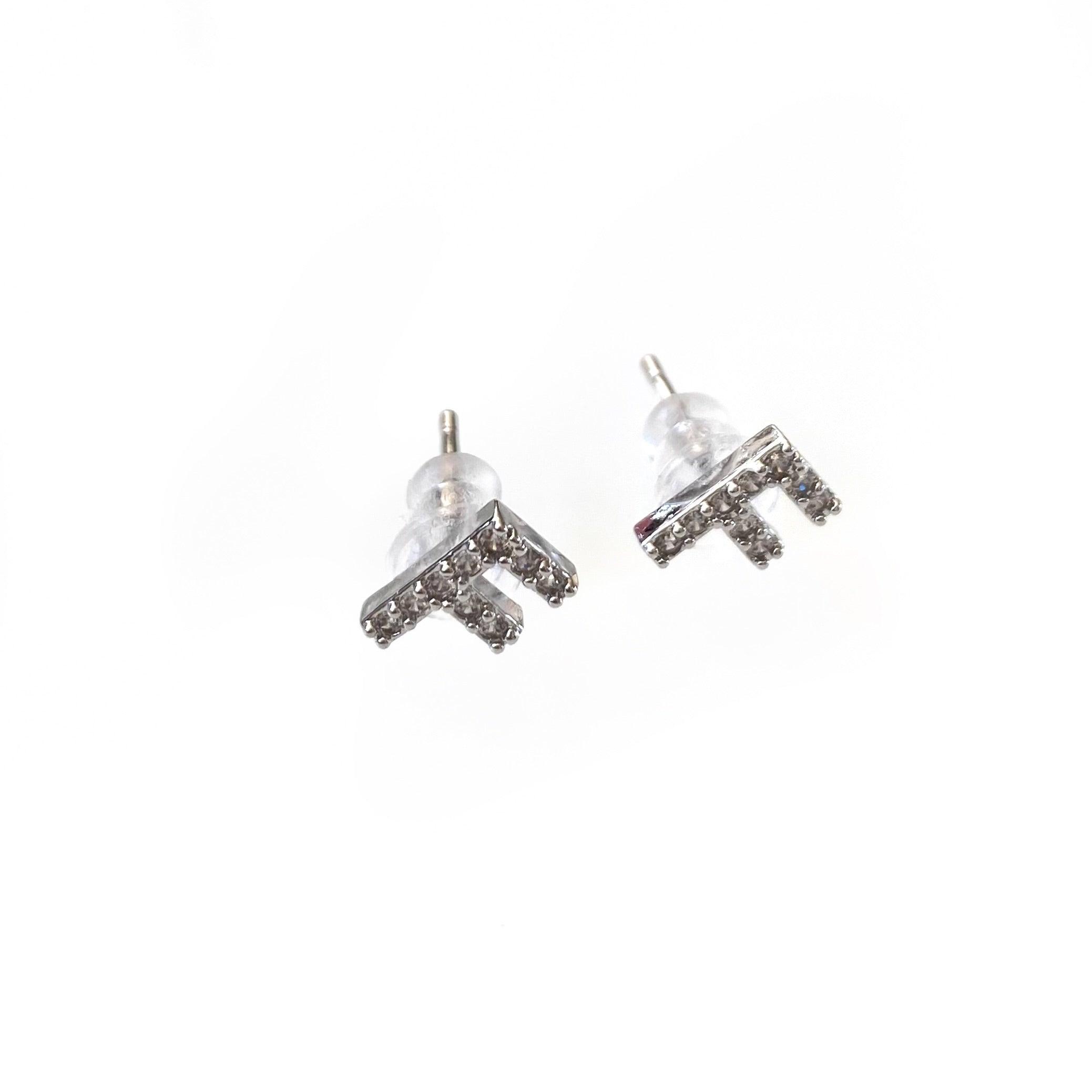 Silver Initial Studs Product Image