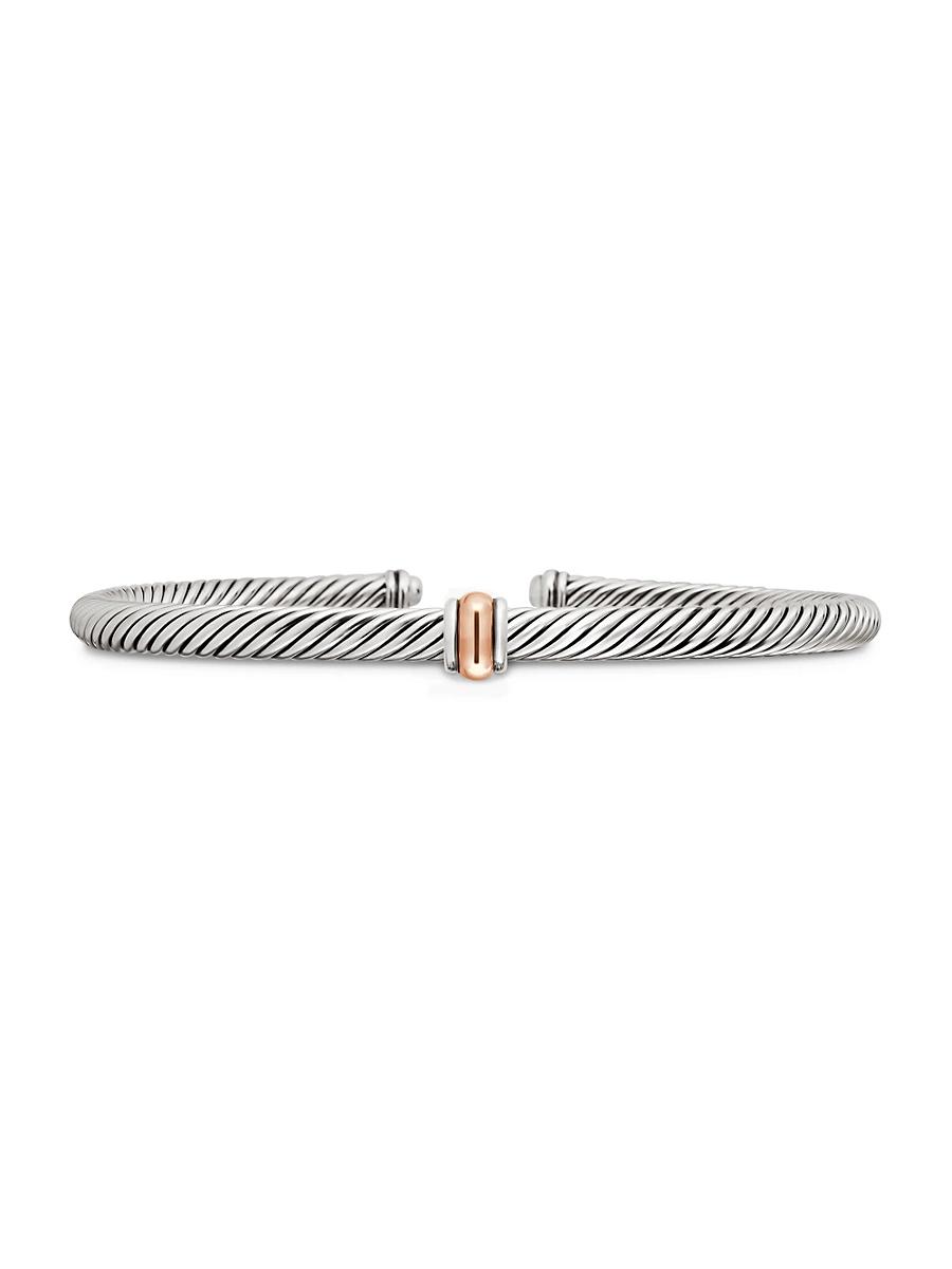 Womens Cable Classics Center Station Bracelet in Sterling Silver Product Image