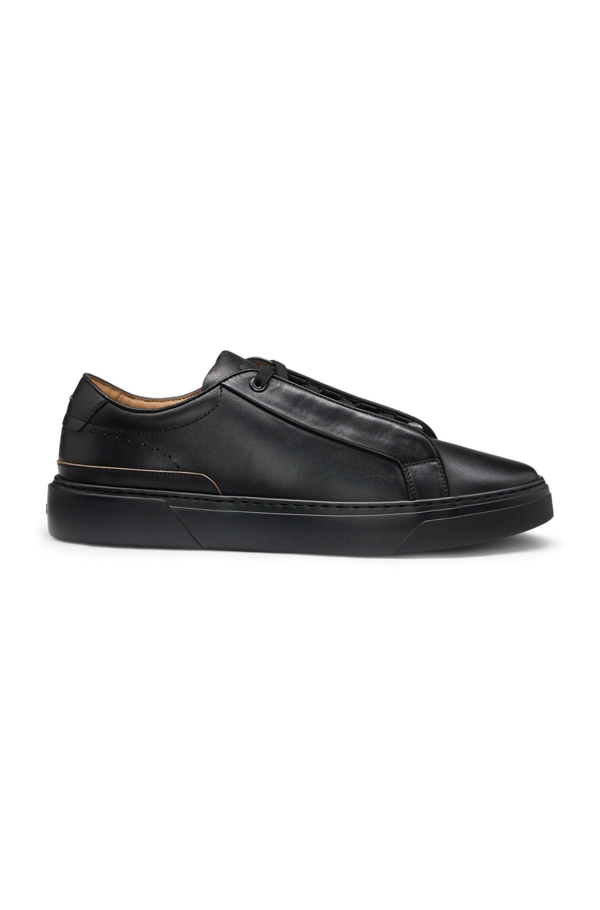 BOSS - Gary leather trainers with hidden laces - Black Product Image