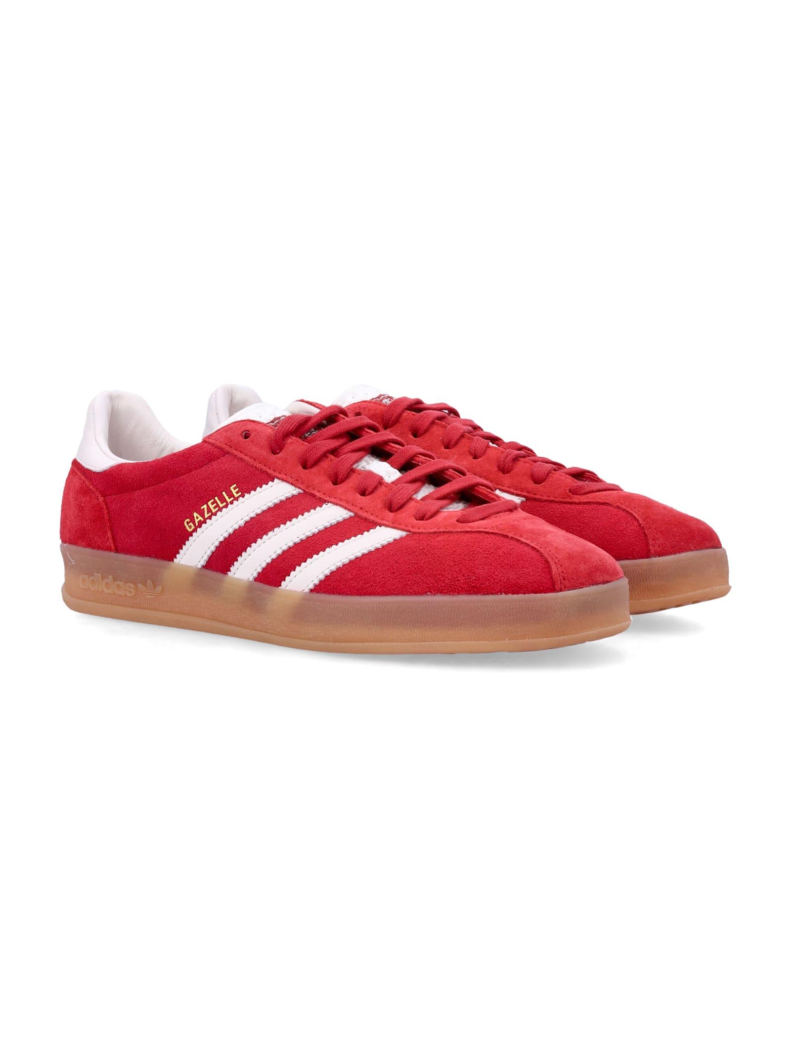 ADIDAS ORIGINALS Gazelle Suede Sneakers With Branded Heel In Red Product Image