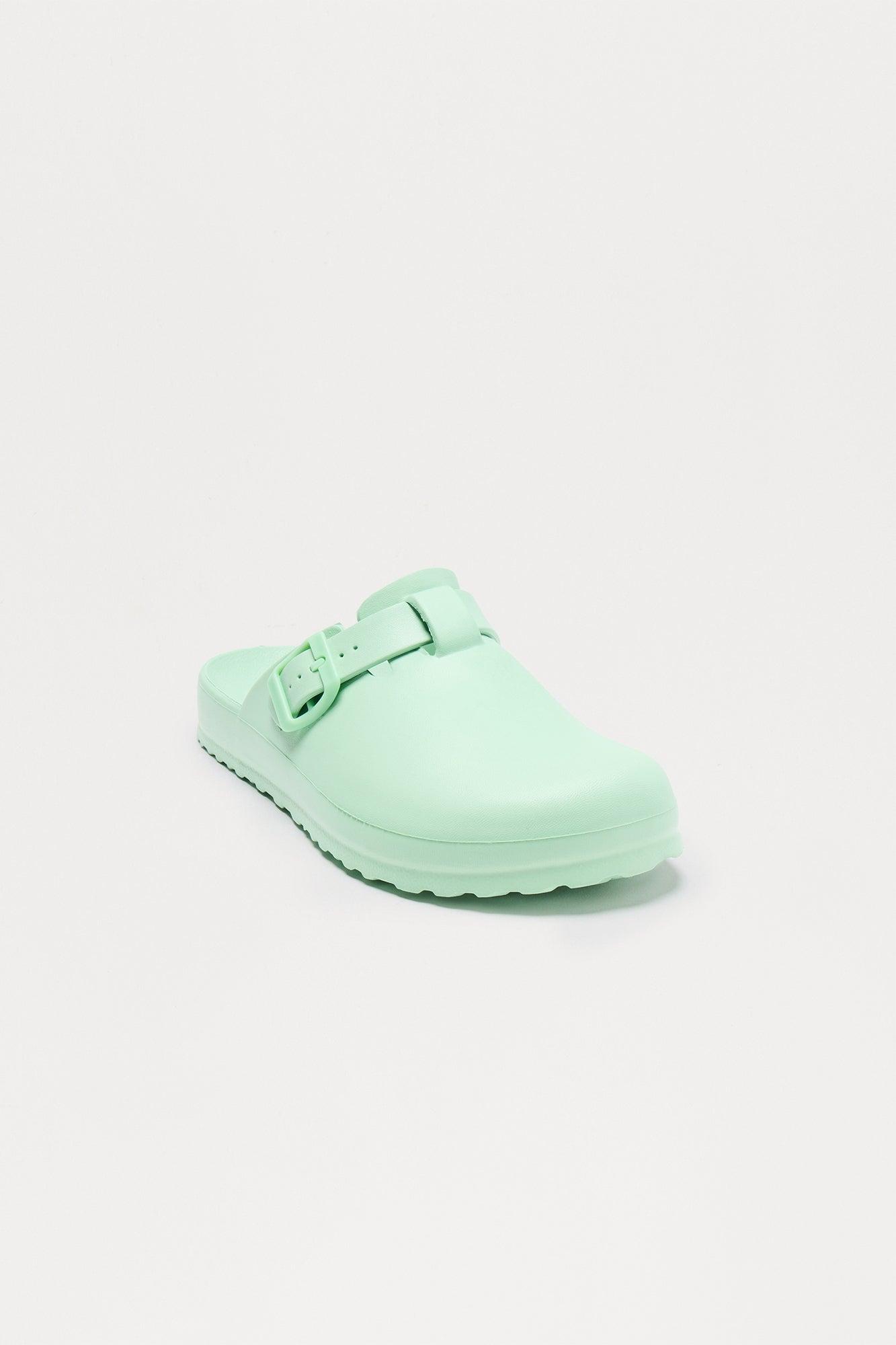 Mellow Buckle Slides - Mint Female Product Image