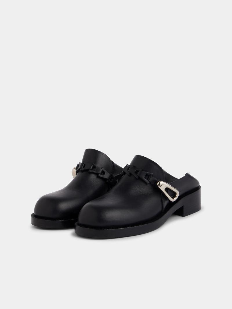 black MULES IN SMOOTH LEATHER Product Image