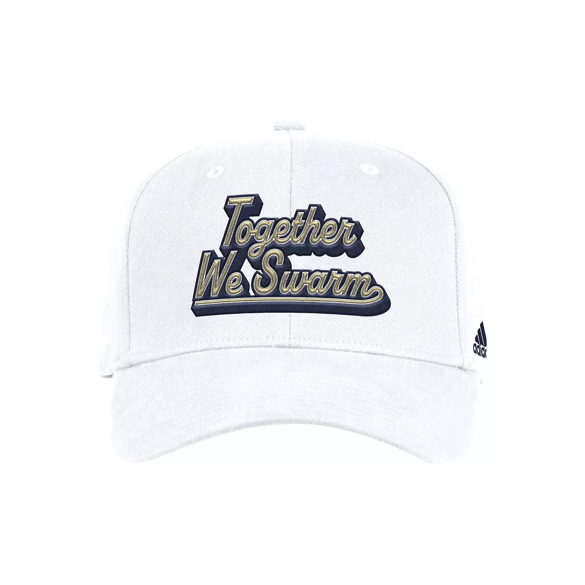 Men's adidas White Georgia Tech Yellow Jackets Chant Flex Hat, Size: Small/Medium, Nc2 White Product Image