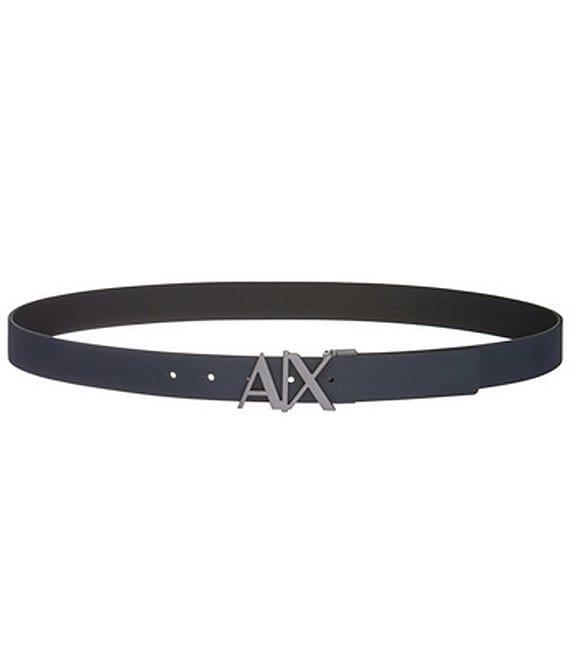 Armani Exchange AX Buckle 1.2#double; Reversible Leather Belt Product Image