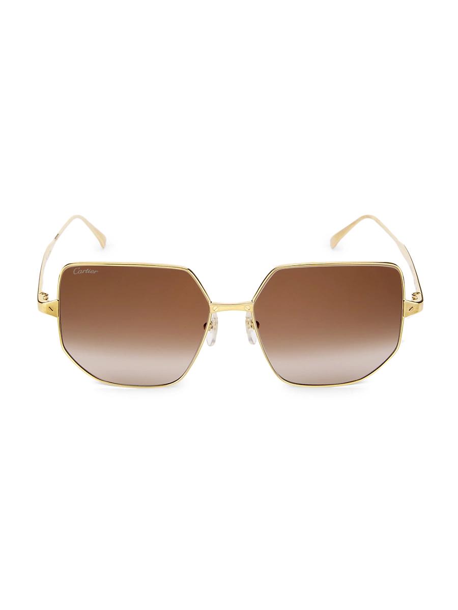 Womens Santos De Cartier 58MM Geometric Sunglasses Product Image