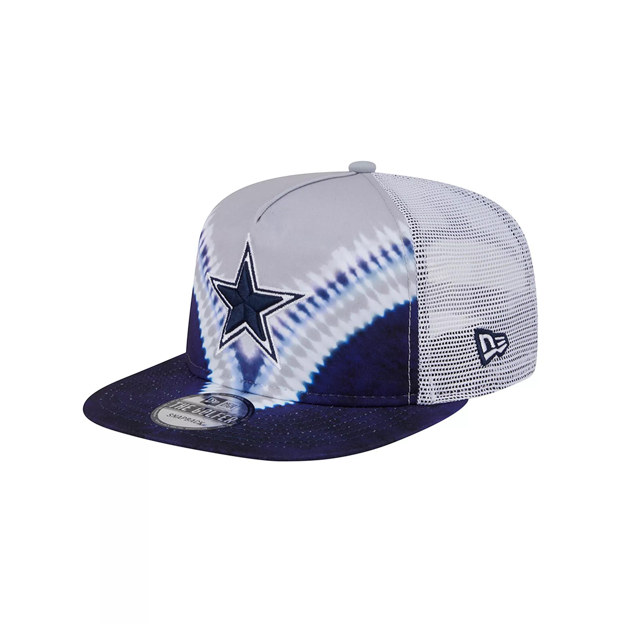 Men's New Era Gray/Navy Dallas Cowboys Throwback Dye Golfer Snapback Hat, Grey Product Image