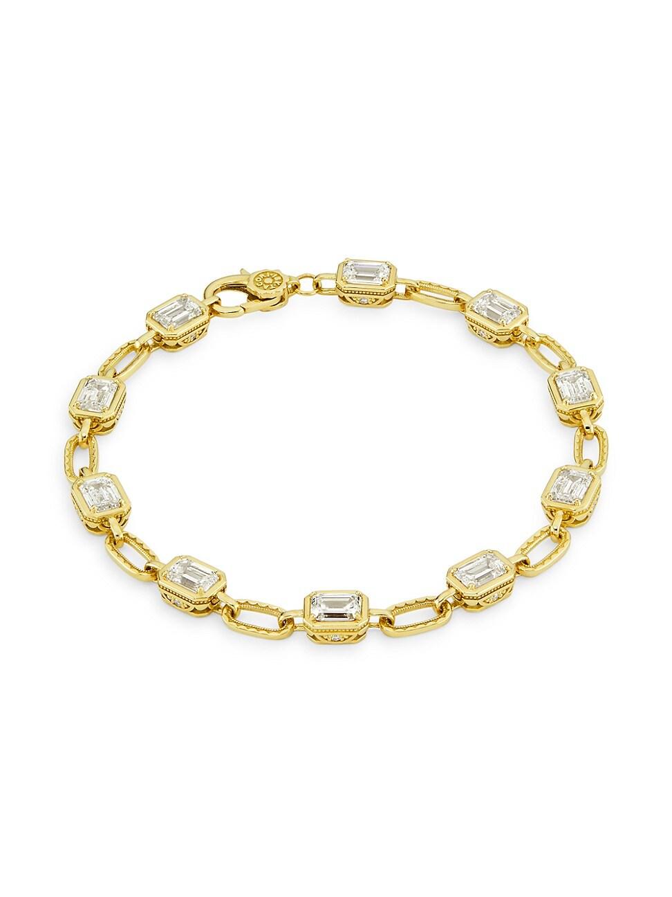 Womens Allure 18K Yellow Gold & 513 TCW Lab-Grown Diamond Bezel Bracelet Product Image