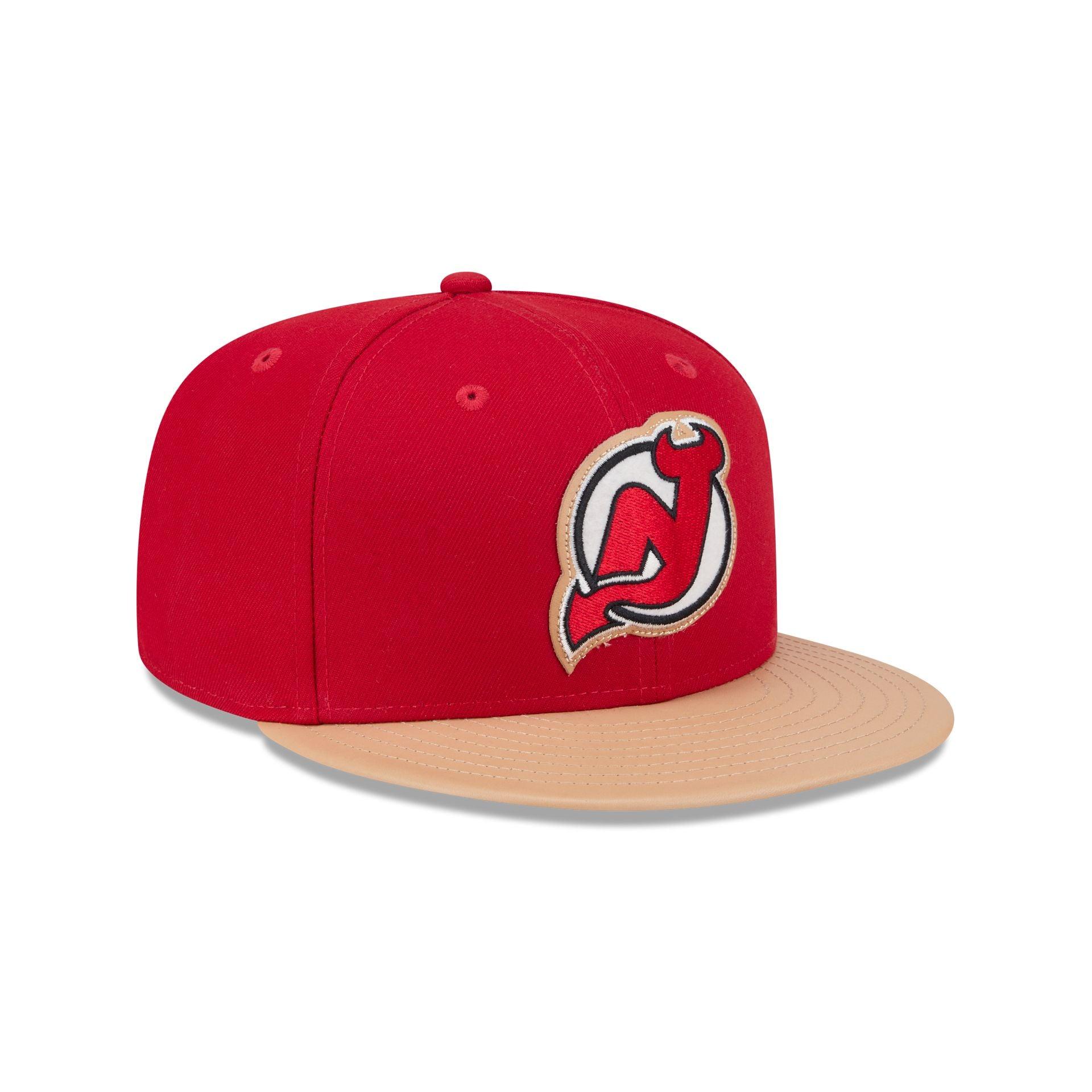 New Jersey Devils Leather Visor 59FIFTY Fitted Hat Male Product Image