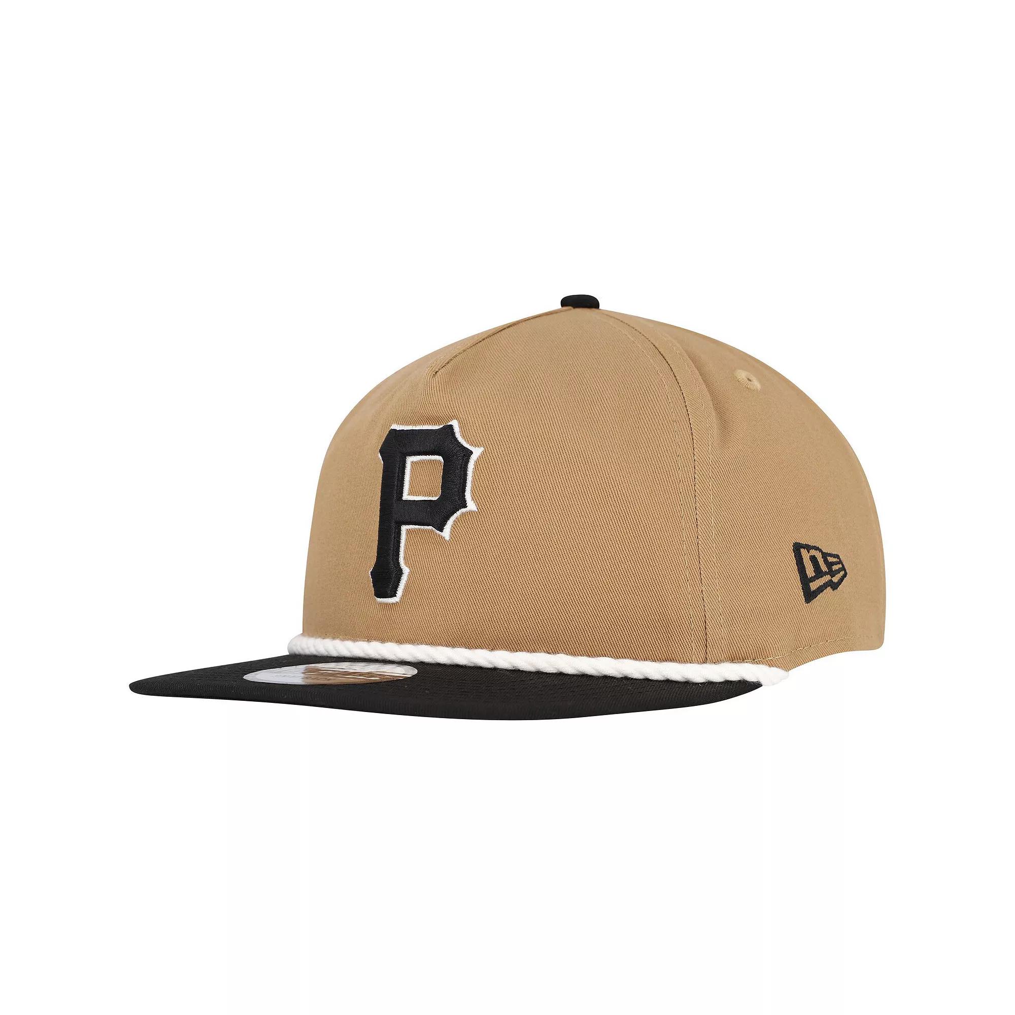 Men's New Era Khaki/Black Pittsburgh Pirates Golfer Snapback Hat, Beig K Product Image