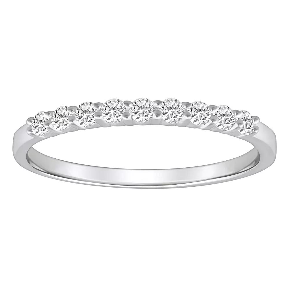 Alyson Layne 14k Gold 1/4 Carat T.W. Diamond 9-Stone Wedding Band, Women's,  Product Image