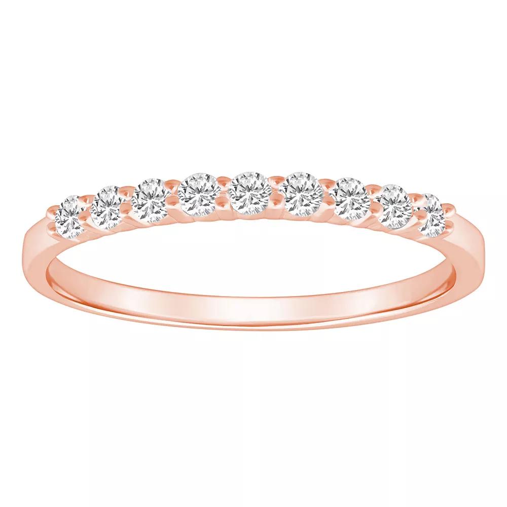 Alyson Layne 14k Gold 1/4 Carat T.W. Diamond 9-Stone Wedding Band, Women's,  Product Image