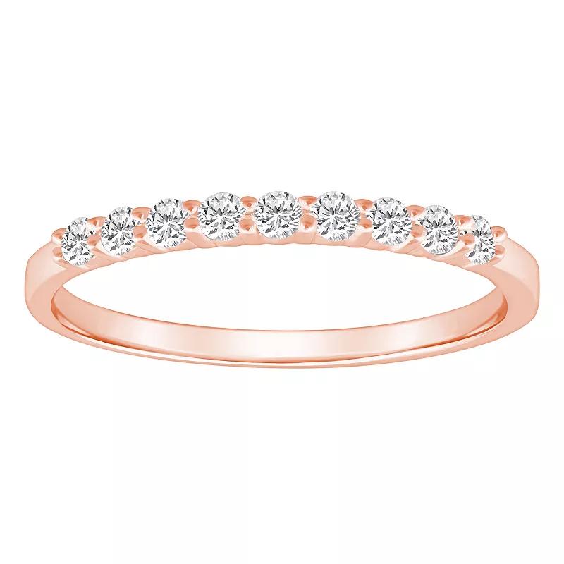 Alyson Layne 14k Gold 1/4 Carat T.W. Diamond 9-Stone Wedding Band, Women's,  Product Image