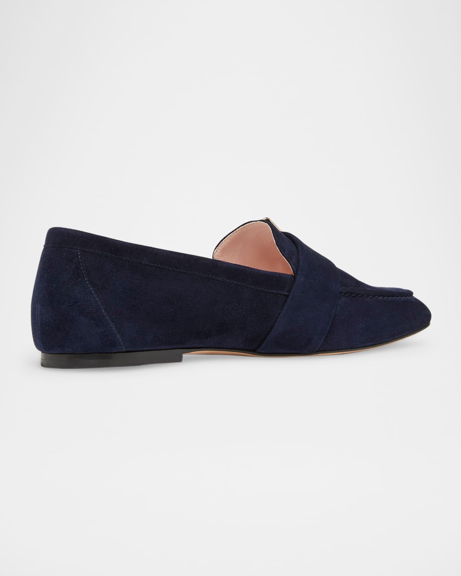 Suede Metal Buckle Loafers Product Image