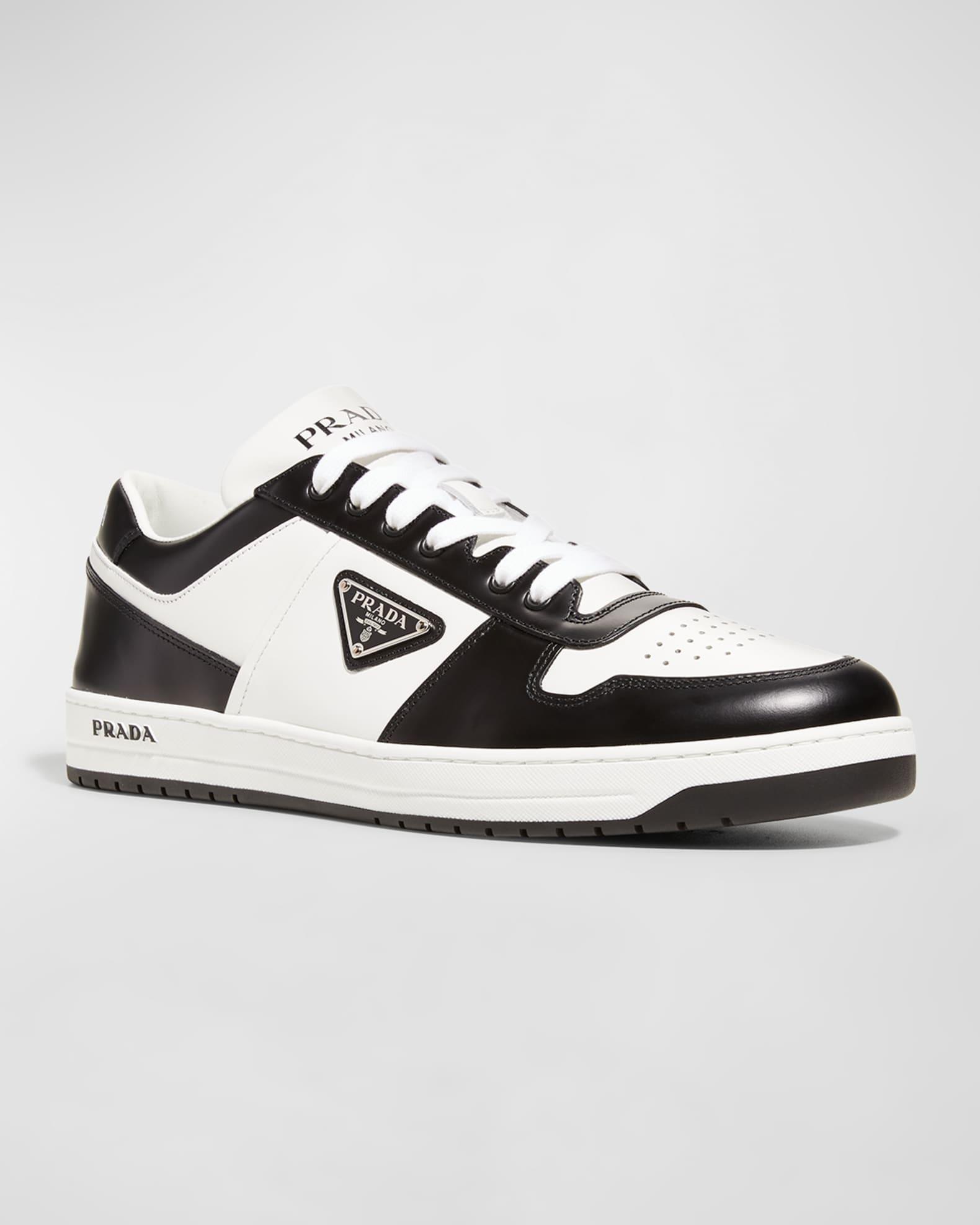 Men's Downtown Logo Leather Low-Top Sneakers  Product Image