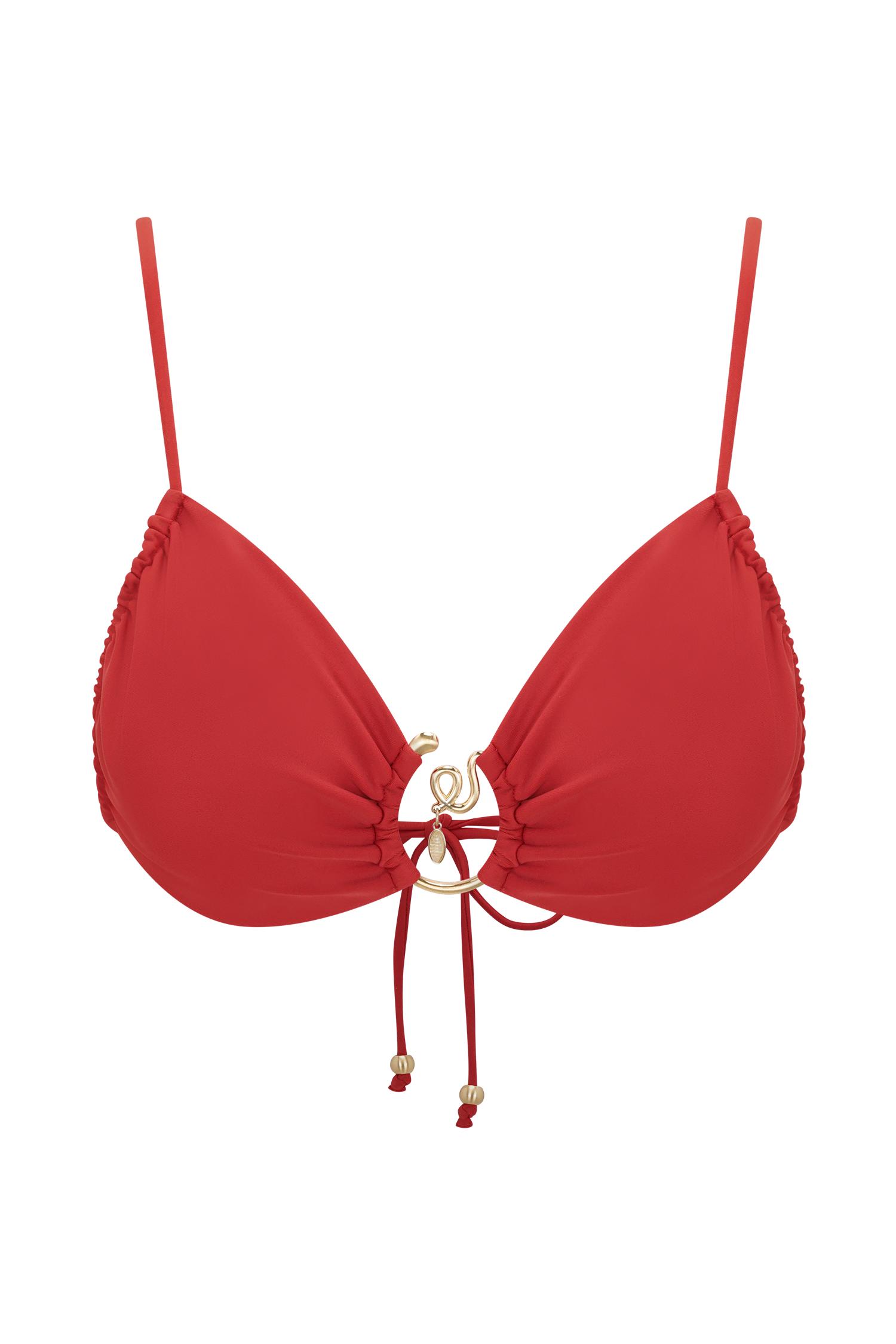Tyler Bikini Top With Hardware - Red Product Image