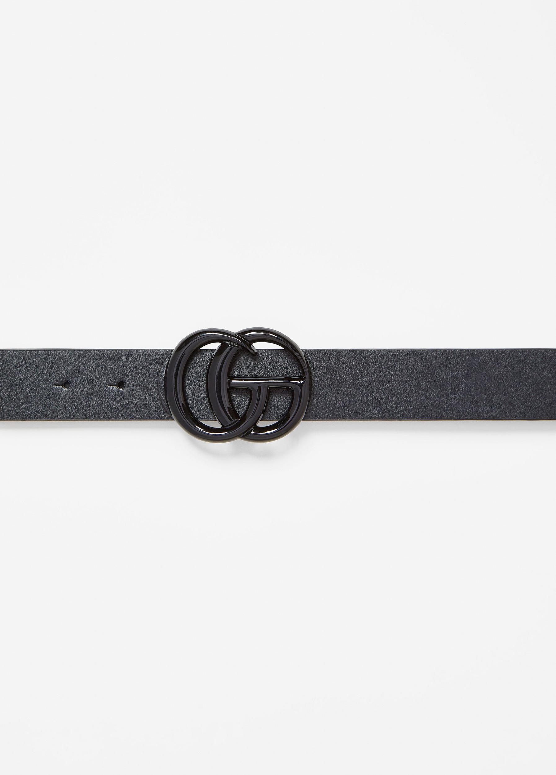 Cutout Ring Faux Leather Belt Product Image