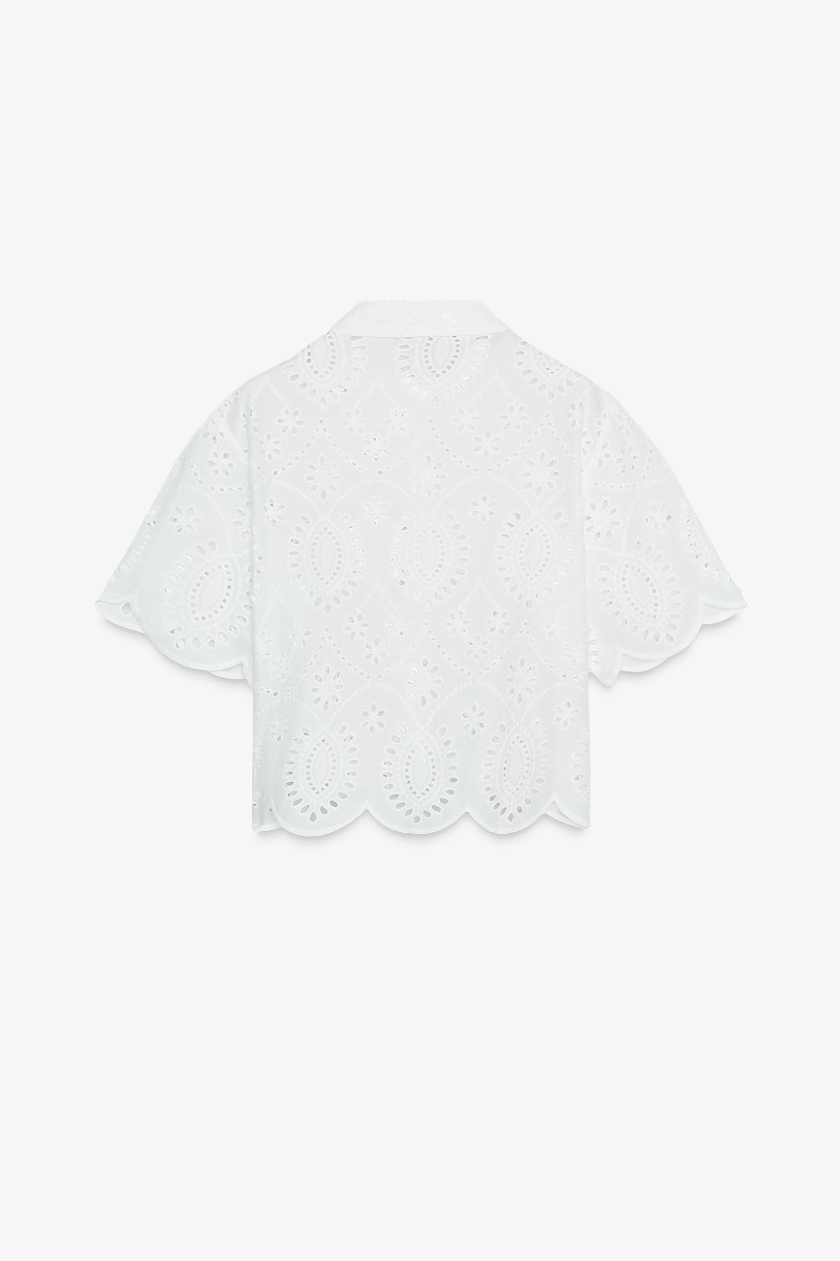EYELET EMBROIDERY SHIRT Product Image