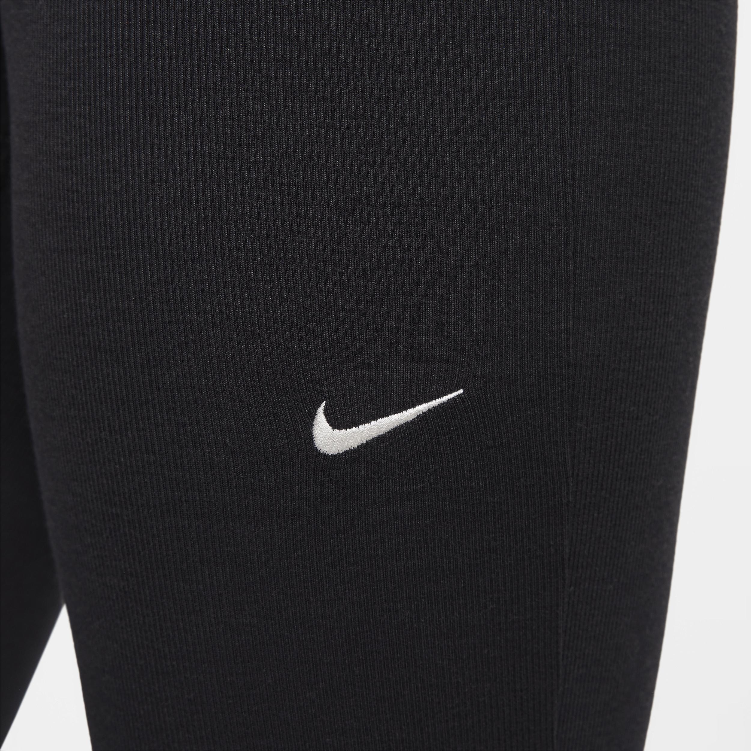 Nike Womens Nike NSW Chill Knit Mediun Rib Flare Pant - Womens Black/Sail Product Image