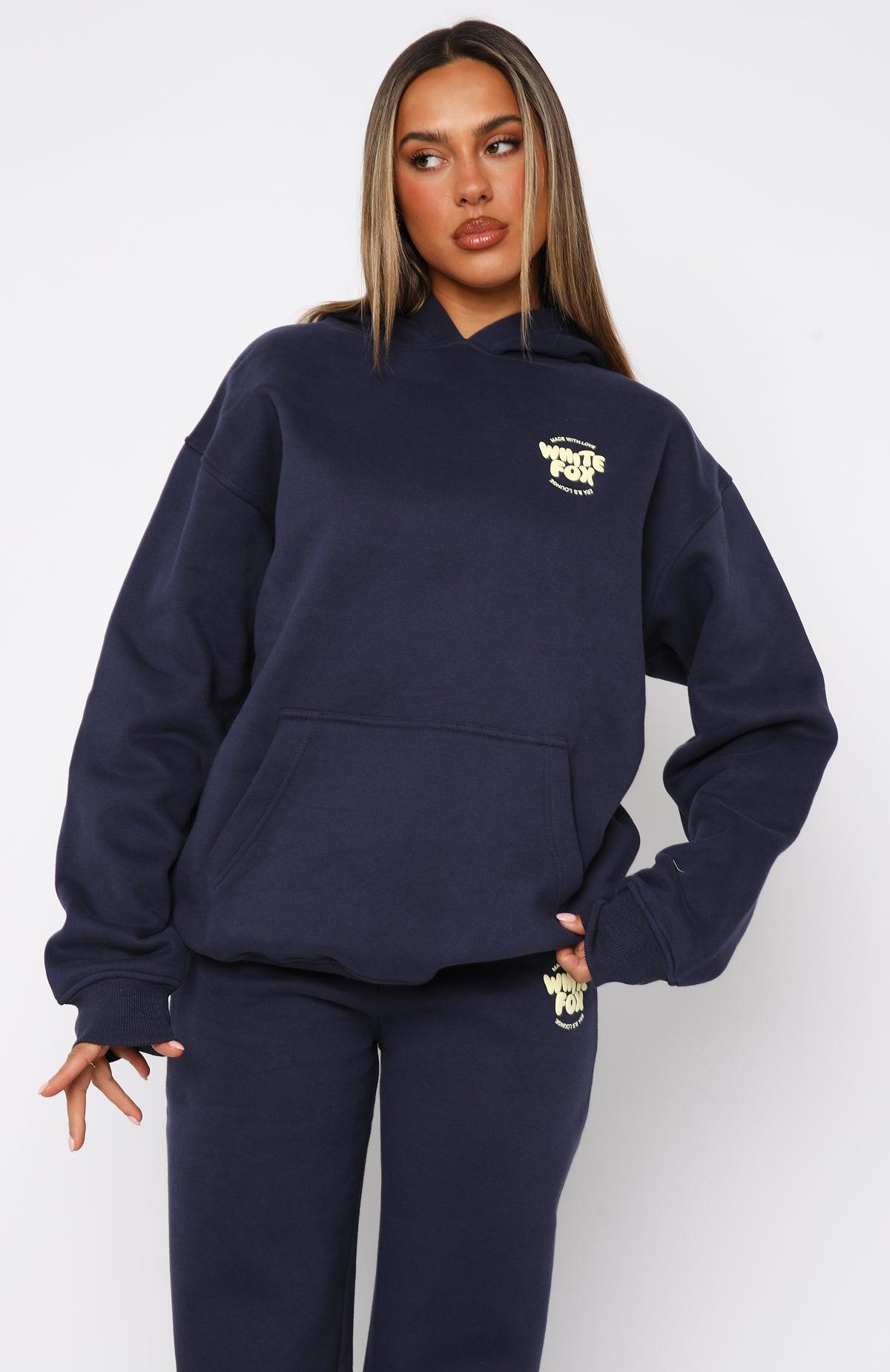 With Love For You Oversized Hoodie Navy Product Image