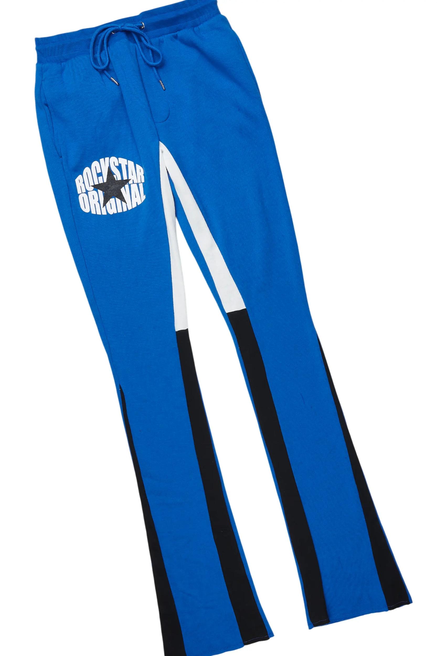 States Royal Blue Hoodie Stacked Flare Track Set Male Product Image