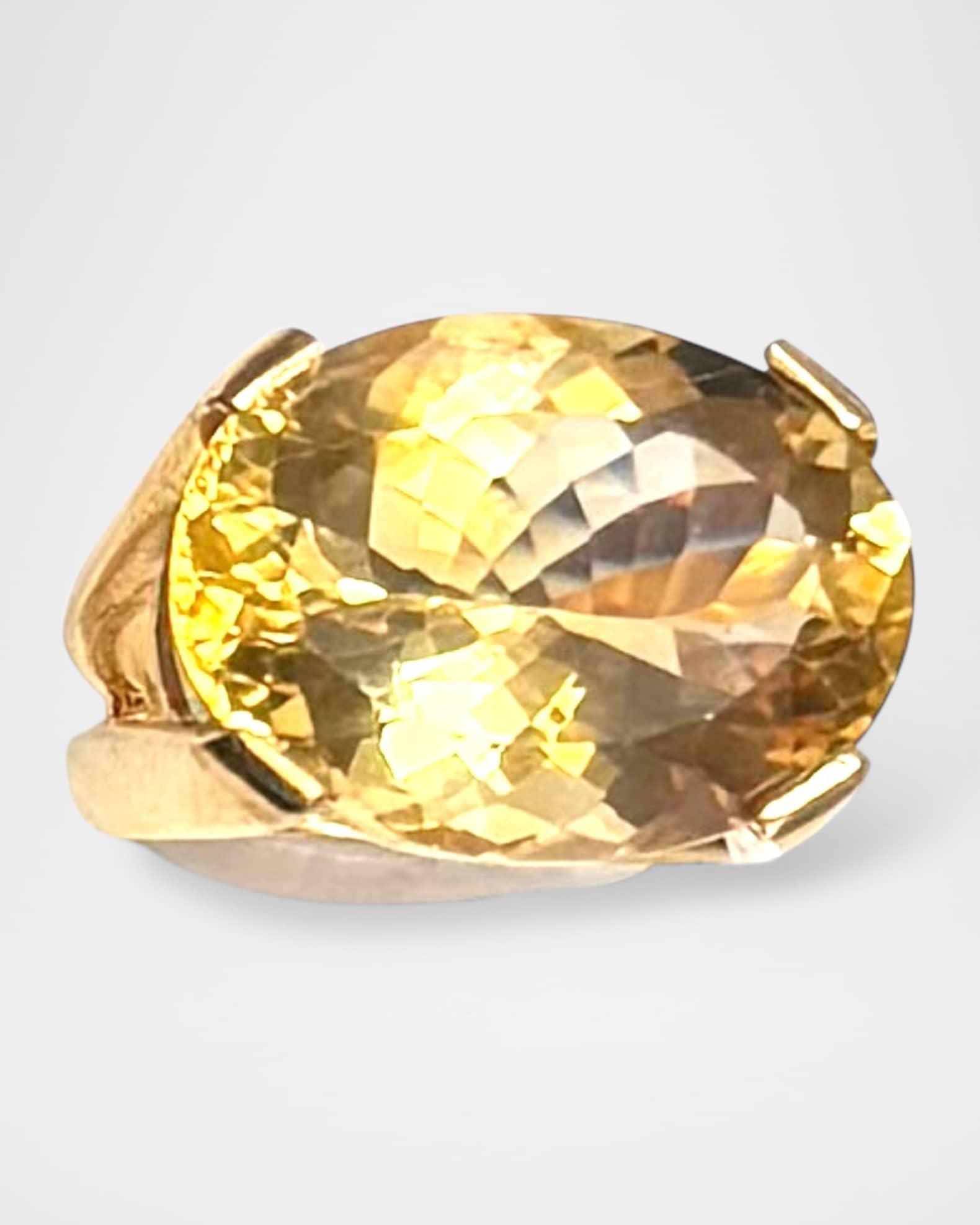 The Faceted Maxi Citrine Statement Ring Product Image