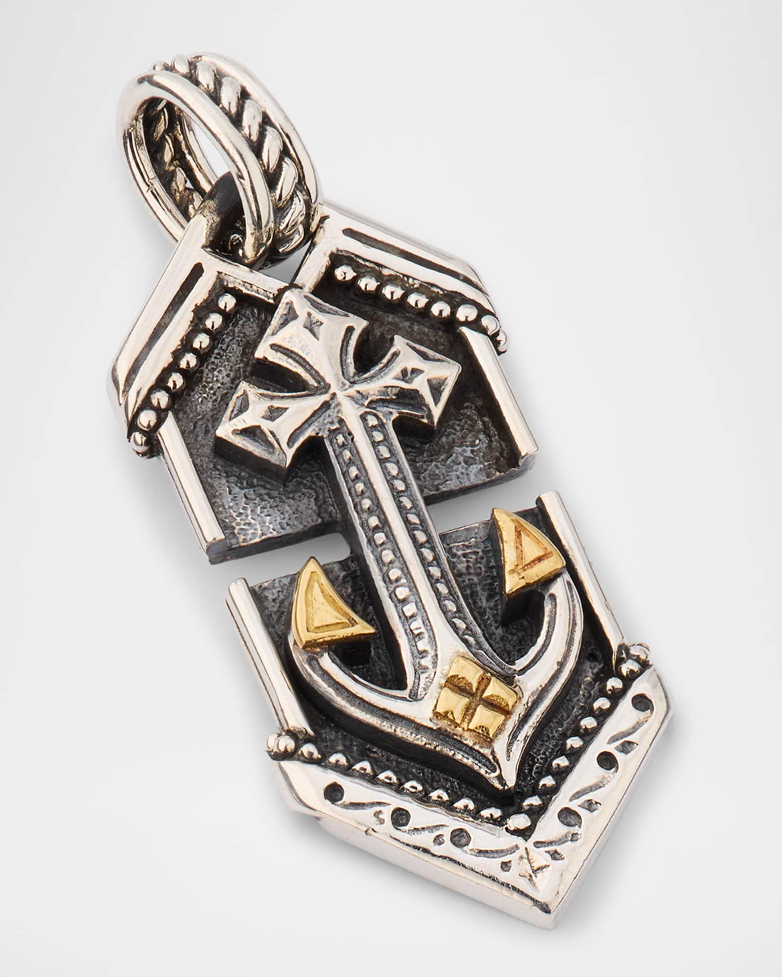 Mens Hydra Sterling Silver and 18K Gold Pendant Product Image