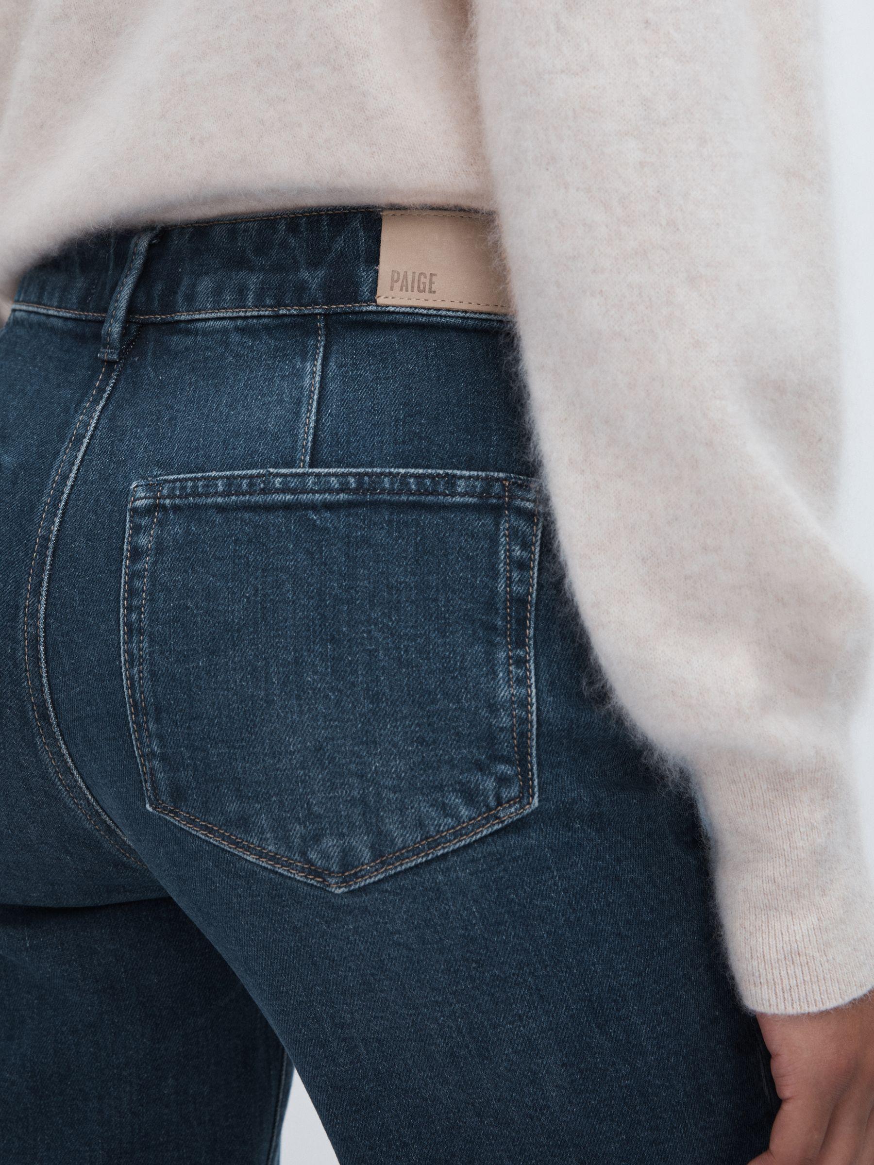 Paige Savon Blue Wide Leg Patch Pocket Jeans in Savon Blue Product Image