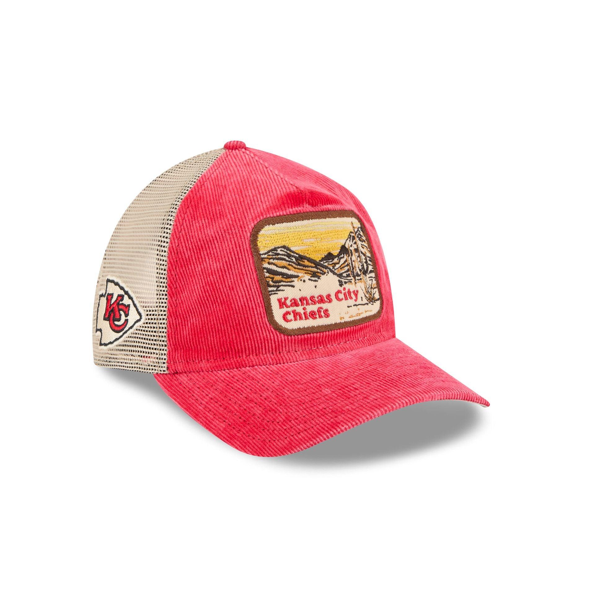 Kansas City Chiefs Vintage Landscape 9TWENTY A-Frame Trucker Hat Male Product Image