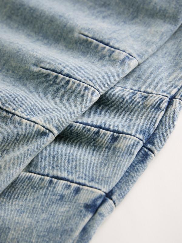 Men's Washed Multi Pocket Cargo Jeans Product Image