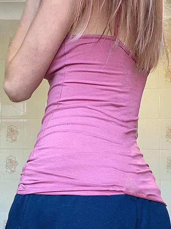 Contrast Color Butterfly Print Cami Top Product Image