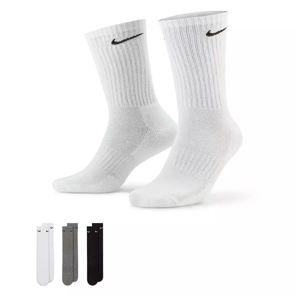 Women's Nike Everyday Cushioned Training Crew Socks 3-Pack,  Product Image