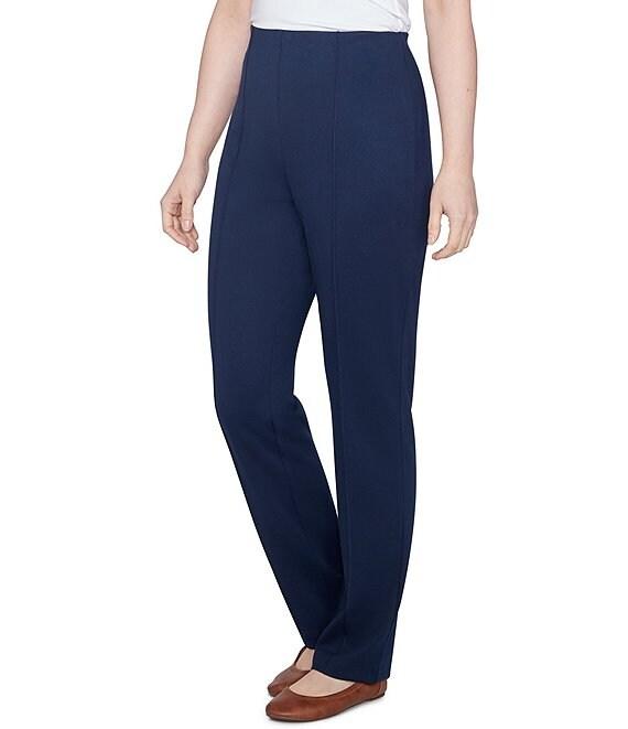 Ruby Rd. Petite Size Ponte Knit Pintuck Pull-On Pants Product Image