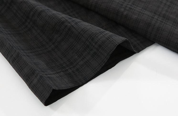 RT No. 1713 PLAID V-NECK SHIRT Product Image