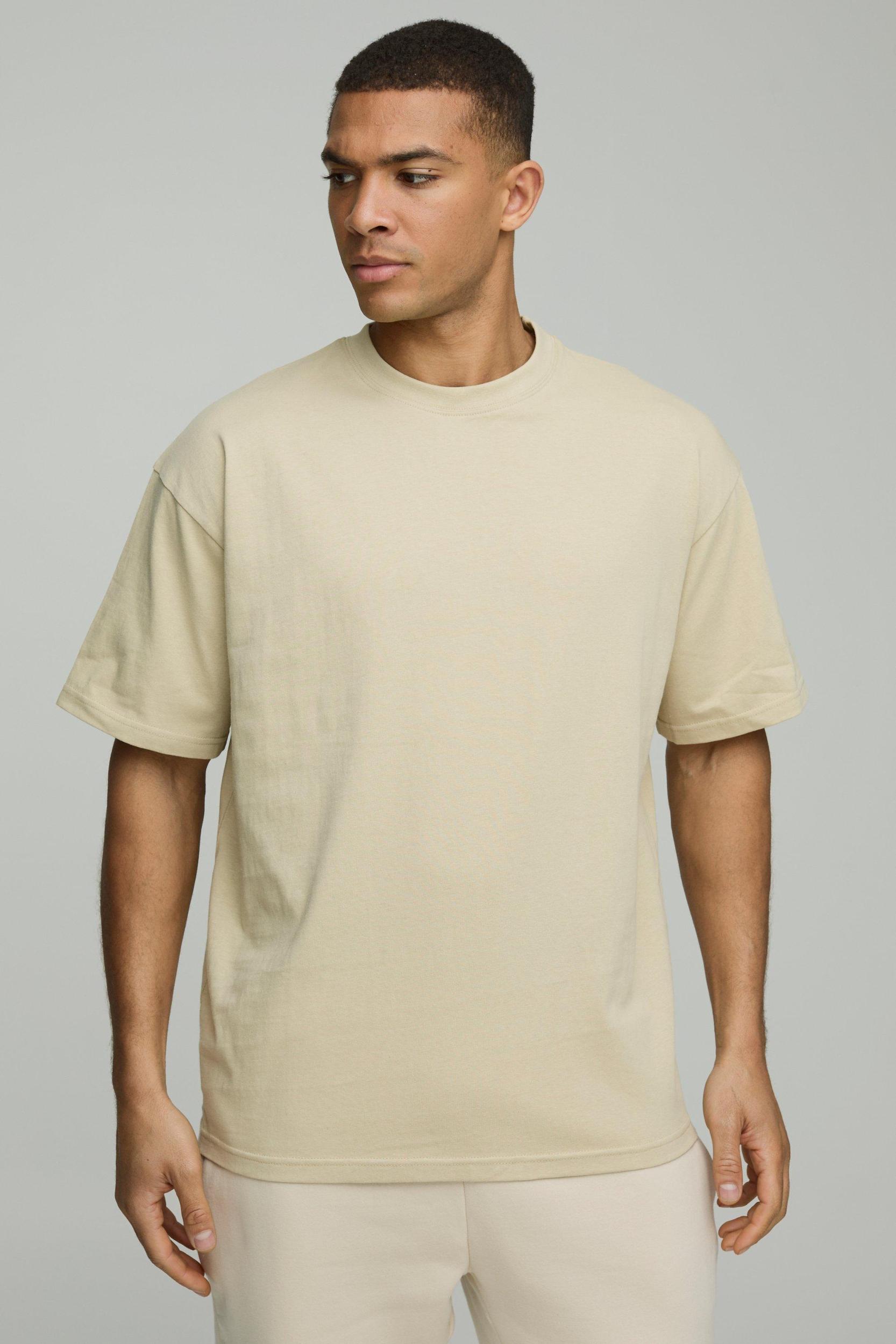 2 Pack Oversized Heavyweight Crew Neck T-Shirts | boohooMAN USA Product Image