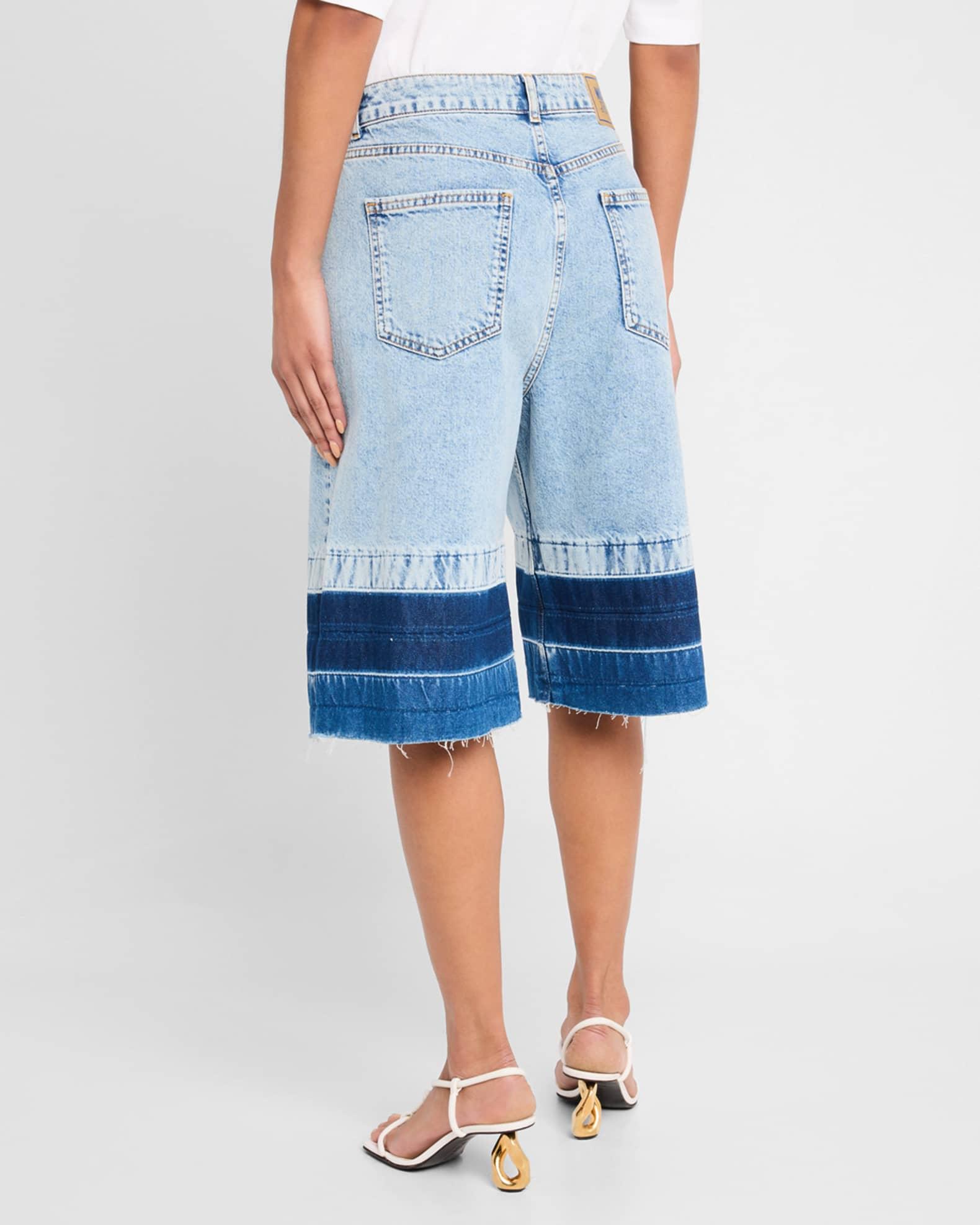 Denim Culotte Pants Product Image