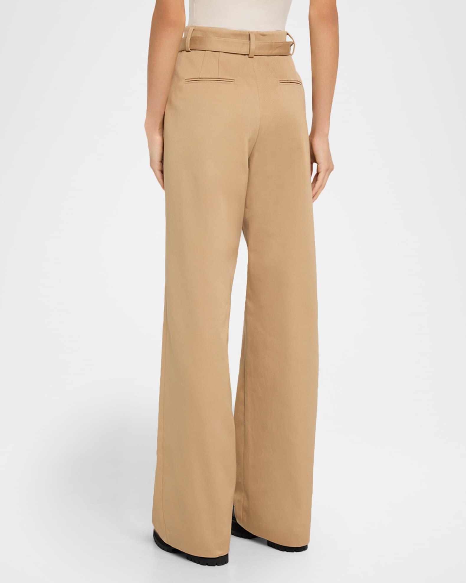 Norman Belted Wide-Leg Cotton Twill Pants Product Image