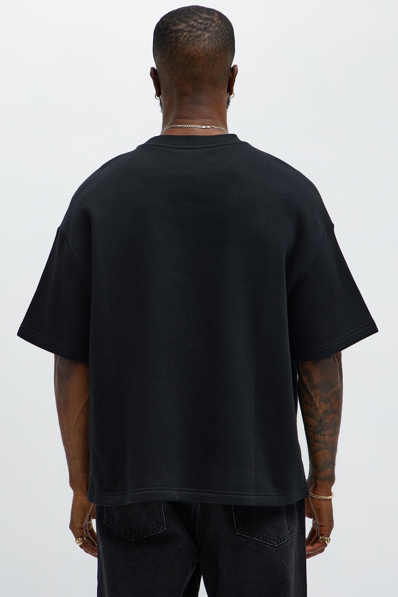 Tyson Oversized Crusader Printed Short Sleeve Tee - Black Male Product Image