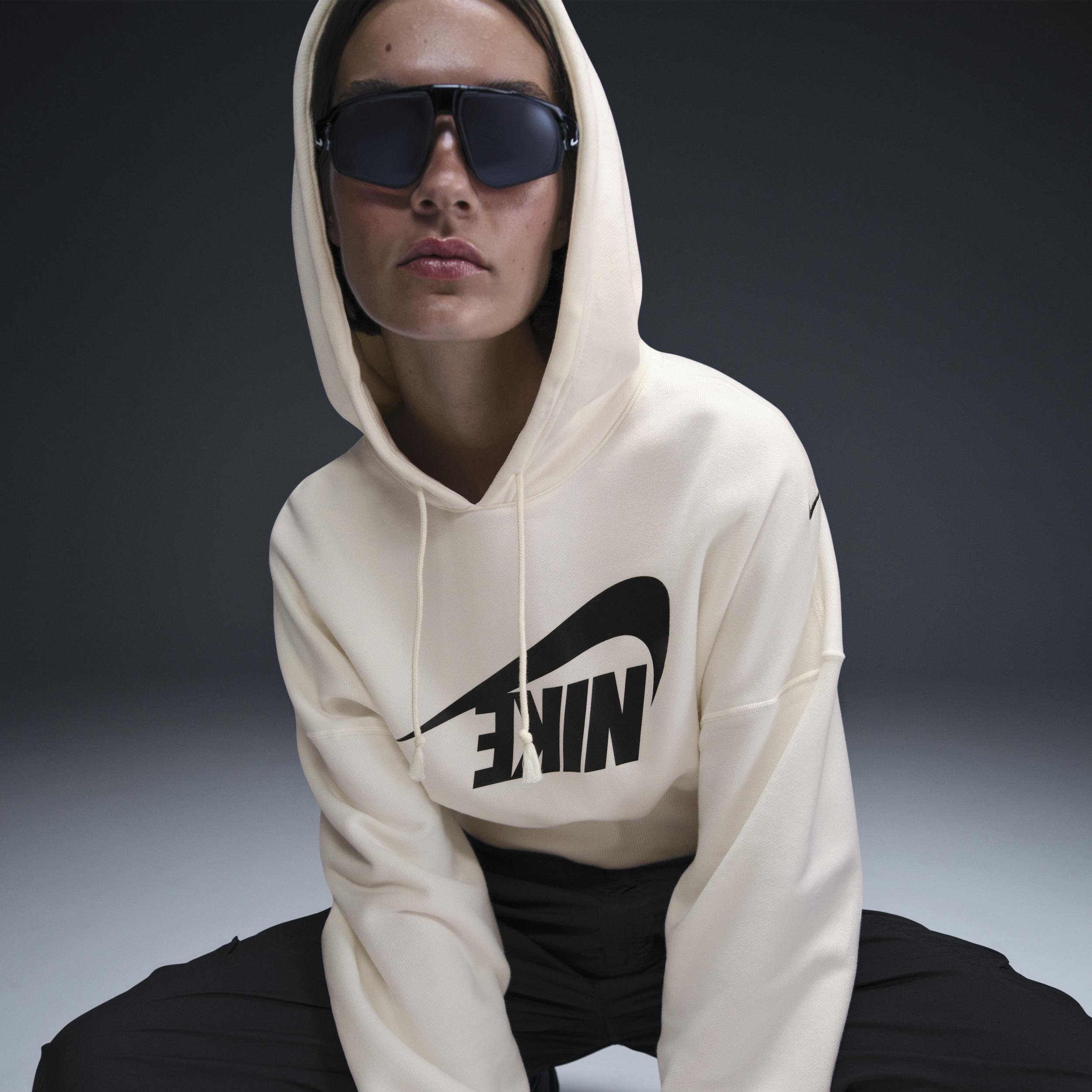 Nike Sportswear Women's Oversized Cropped French Terry Pullover Hoodie Product Image