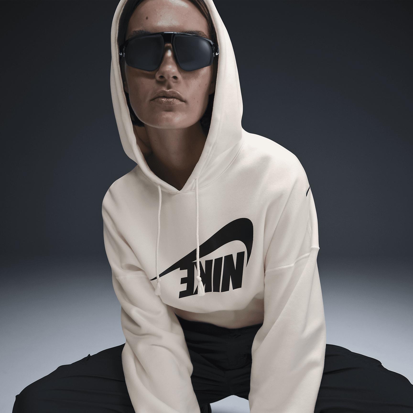 Nike Sportswear Women's Oversized Cropped French Terry Pullover Hoodie Product Image