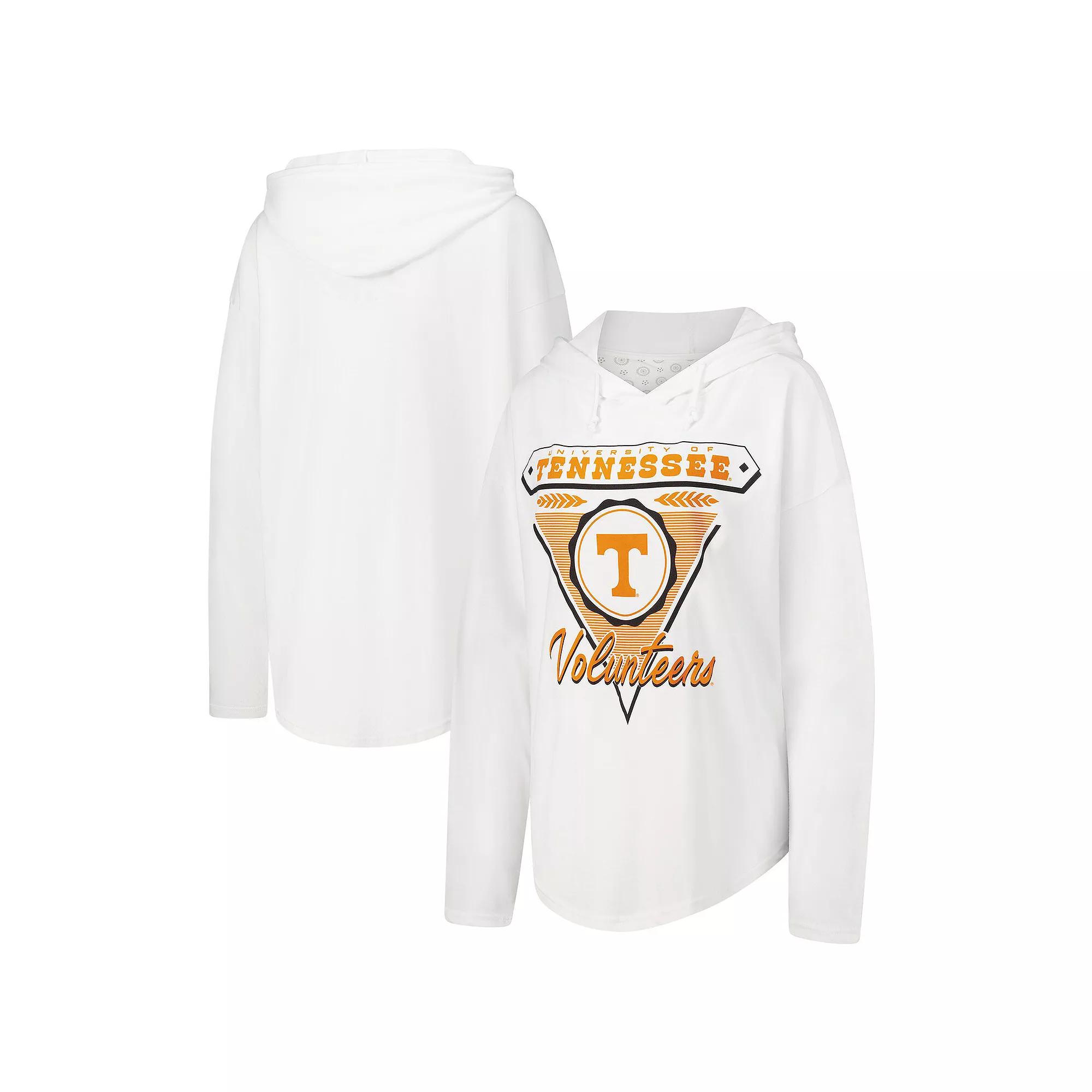 Women's Pressbox White Tennessee Volunteers San Bruno Hoodie Long Sleeve T-Shirt, Size: Medium Product Image