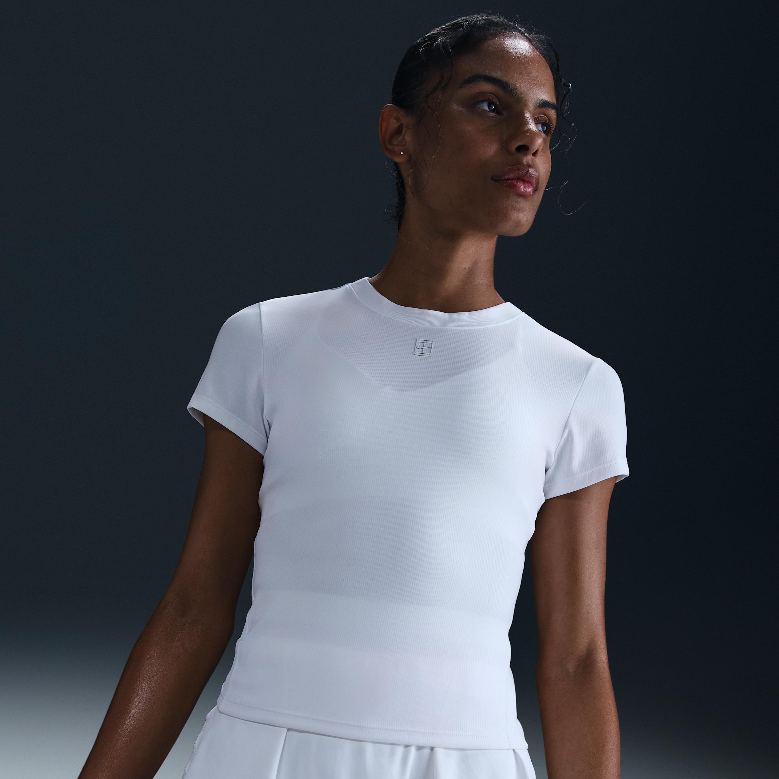 Nike Womens Court Advantage Dri-FIT Short-Sleeve Tennis Top | HQ2994-100 Product Image