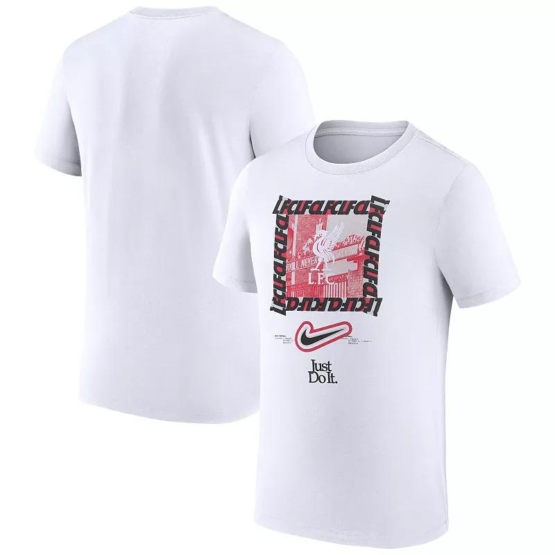 Men's Nike White Liverpool DNA T-Shirt, Size: Medium, Lvp White Product Image