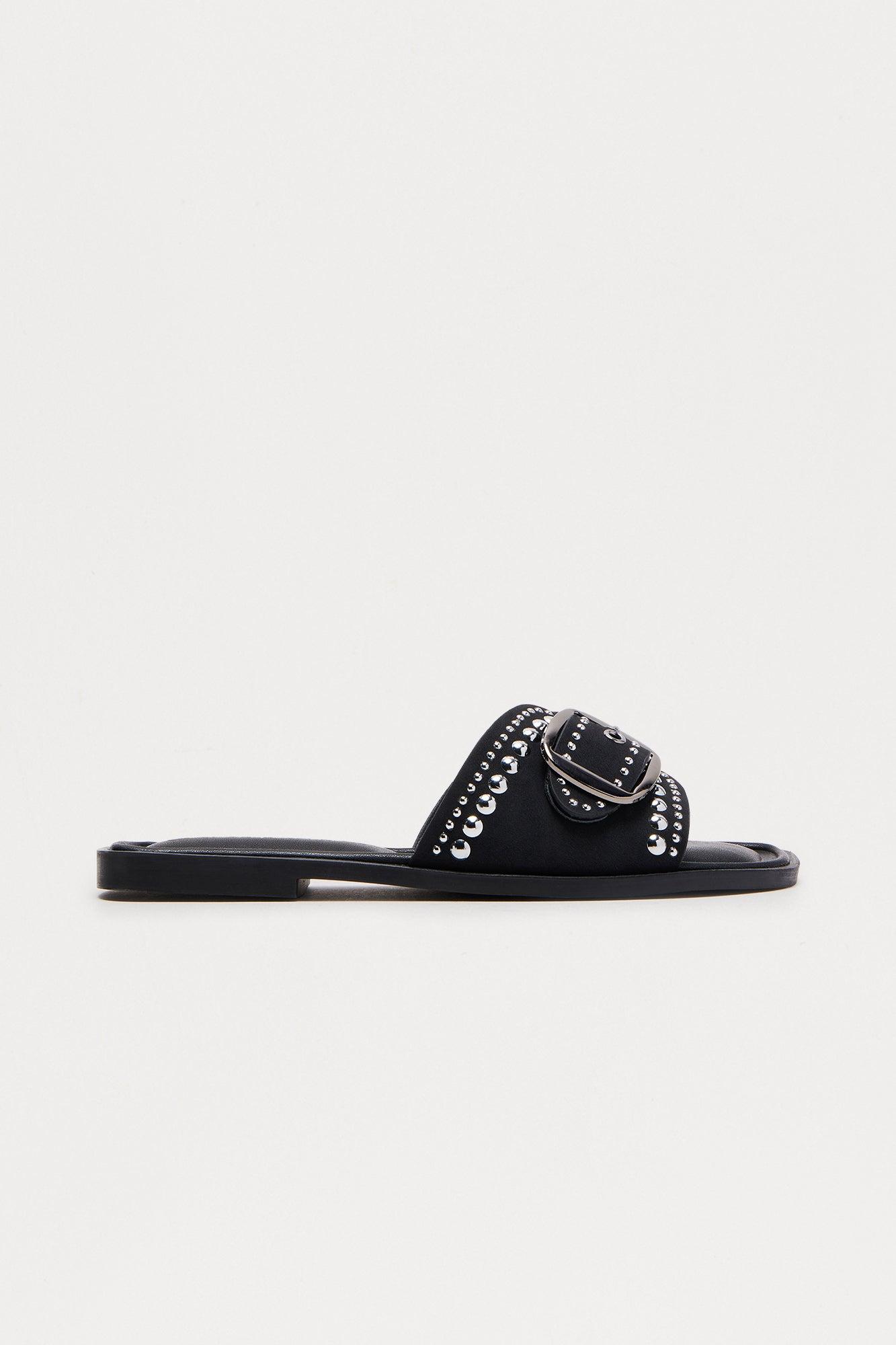 Palisades Buckle Studded Sandals - Black Female Product Image