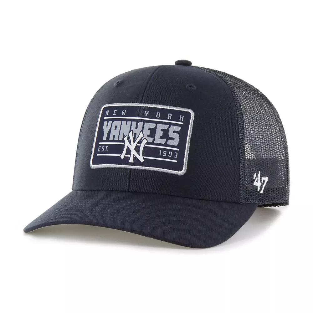 Men's '47 Navy New York Yankees Hardline Trucker Adjustable Hat, Blue Product Image